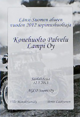 Palkinnot Konehuolto Lampi